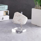 Sibba Adjustable Metal Display Easel Stand with Acrylic Base Compact Plate Holder for Fossils, Crystals, Geodes, Rocks, Coral, Home Decor, Collectibles