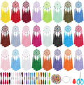 INFUNLY 24pcs DIY Small Dream Catcher Kits for Beginners Multicolored Dream Catcher Kit with Instruction Handmade Mini Dreamcatcher Making Kit for Bag Pendant Car Mirror Charm Bedroom Decor Craft Gift