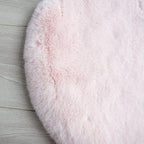 Small Pink Fuzzy Faux Rabbit Shaggy Fur Rug Furry Washable Runner Rug 2x6 Fluffy Rugs for Bedroom Living Room Nursery Rugs Teen Room Décor