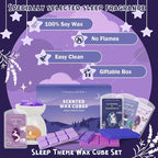 SCENTORINI Wax Melts, Wax Cubes Strong Scent, Lavender Scented for Sleep, Summer Scents Wax Melts for Warmer, 2.5 oz 4-Pack - Lavender & Gardenia, Sage, Chamomile, Sandalwood