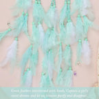 Pretty Jolly Dreamy Girls Butterfly Dream Catcher Wall Decor Fairy Green Feather Baby Dreamcatcher Handmade Home Décor Wall Hanging for Nursery Bedroom Girls Birthday Gift