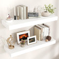Venusmiles Floating Shelves for Wall, 36" W x 12" D x 2" H, 2 Pack of Long Wall Mounted Engineered Wood Shelves with Invisible Brackets for Living Room, Bedroom, Bathroom, Kitchen Decor, White