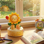 Bowu You are My Sunshine Music Box Decor – Sunflower Figurine with Wind up, Collectible Gift for Mom, Daughter, Girlfriend, Desk & Home Ornament