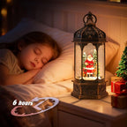 Large Snow Globe,Santa Claus Christmas Decorations Lantern,Musical Reindeer Snow Globes, 6-Hour Timer Battery & USB-Powered， for Kids, Women, Adults, Gift, Home Decor