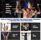 Pull Up Assistance Bands, Pull Up Bar Resistance Bands, Pull Up Bands for Enhanced Strength Training, Muscle Training, 3 Heavy-Duty Adjustable Pull Up Assist Strap & Comfortable Foot Strap