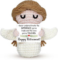 Retirement Gift for Woman 2026- Happy Retirement Angel Crochet - Funny Retirement Gifts for Women Men Teacher Nurse Principal Friend Coworker, Farewell Party Retired Gifts