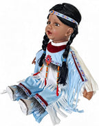 KINNEX COLLECTIONS SINCE 1997 22" Collectible Native American (Indian) Vinyl Doll - VM221130 (Blue-Tanvi)
