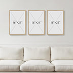Framed Neutral Abstract Wall Art Set of 3, Modern Black and White Beige Canvas Prints Paintings Artwork for Walls, Minimalist Pictures for Bedroom, Living Room, Dining Room Wall Decor 16x24 In