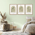 KAlRNE Sage Green Christian Wall Art Set of 3(16”X24”),Vintage Bible Verse Wall Decor,Modern Religious Birds Framed Canvas Paintings,Scripture Lilies Art Prints For Living Room Bedroom Office Church