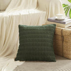 Fancy Homi 4 Packs Decorative Throw Pillow Covers for Living Room Couch Bed, Modern Farmhouse Boho Home Décor Accent Cushion Case, 18" x 18", Olive Green