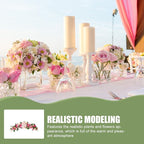 LIFKOME Wedding Arch Flowers Rustic Artificial Rose Flower Swag Door Wreath for Lintel Home Wall Decor 28X6X3 Inches Pink Green Leaves