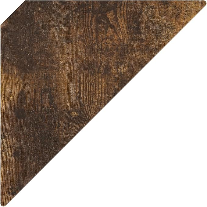Furinno Rossi Triangle Floating Shelves for Wall, Set of 3 Geometric Corner Shelf, Wall Mounted Shelves for Bathroom, Home Office, Living Room, Amber Pine