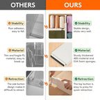 Lifewit 14 Pack Drawer Dividers 4" High 28-43.5cm/11-17" Adjustable Drawer Organizer for Clothes/Utensils, Expandable Drawer Separator in Dresser/Kitchen/Bedroom/Office Organization & Storage Beige
