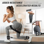 WOQQW Resistance Bands Set - Ankle Resistance Bands with Cuffs for Legs & Glute Workout, Fabric Booty Bands for Women, Home Gym Exercise Equipment for Hip, Pilates, Fitness, Yoga, Physical Therapy