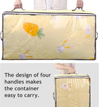 90L Under Bed Storage Containers, Underbed Toy Organizers and Clothing Storage Bags, Closet Storage Bins with Clear Window for Organizing Blanket Comforter Bedding Clothes Bedroom Dorm, 2 Pack Beige