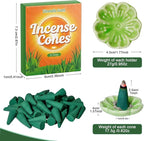 FIRIK Citronella Incense Cones (120 PCS) with 1 Holder, Lemongrass Cones Incense Gift Set for Indoor and Summer Outdoor Patio Camping Trip Garden Gathering