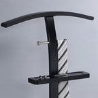Kings Brand Furniture - Metal Suit Valet Stand, Clothes Rack, Clothing Organizer, Jacket Hanger (Black)