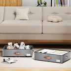Under bed Storage With Wheels,Large Capacity 7.5 inches Height Storage Bins,Rolling Under bed Shoe Storage Containers,Under bed Storage Drawers for clothes & blankets
