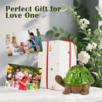 Spring Turtle Snow Globe Decor with 6H Timer, Swirling Glitter Water Globe Tortoise Spring Decoration, USB/Battery Operated, Turtle Glowglobe for Spring Holiday Home Decor and Gift