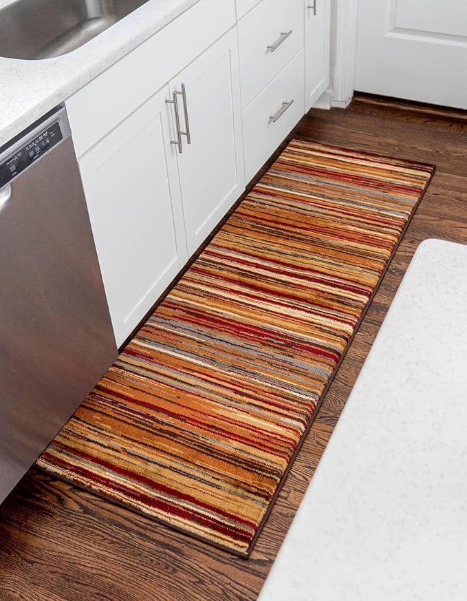 Unique Loom Barista Collection Area Rug - Icatu (2' 2" x 3' 11" Runner, Beige/Brown)
