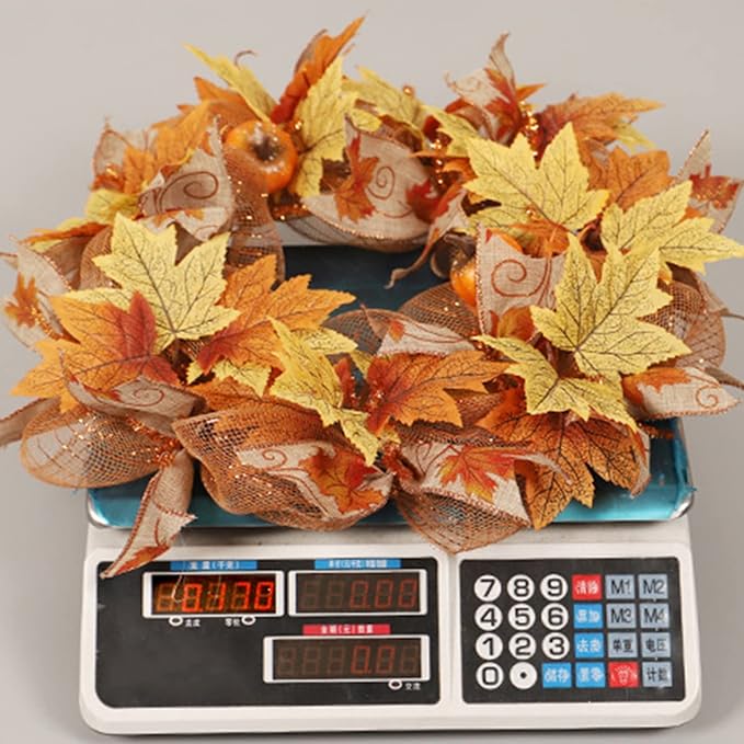 Ochine Fall Harvest Swag - Artificial Fall Wreath & Teardrop Swag Decorative for Thanksgiving, Halloween & Autumn Decor