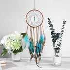 DIY Dream Catcher Kit - Making Dream Catcher Supplies Craft Kit, Handmade Wall Decor for Bedroom, Living Room, Wedding and Party Decoration (Turquoise)