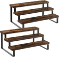 YINMIT Wooden Display Riser Stand, Tiered Perfume and Cologne Organizer Stand, 3 Tier Spice Rack Organizer, Rustic Display Shelf for Candles (3 Tier, 2 Pack)