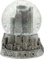 Silver Tampa Florida Snow Globe 3.5 Inches
