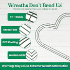 5-Pack 12 Inch Wire Wreath Frame – Heart Metal Wreath Form with Heart Design for DIY Crafts, Floral Projects, and Home Decor – Dark Green Wire Frame for Christmas Holiday & Weddings