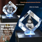 3D Crystal Photo Personalized,Customized Birthday Gifts for Women,Wife Baby, Girlfriend,Him,Custom Anniversary,Memorial Gifts