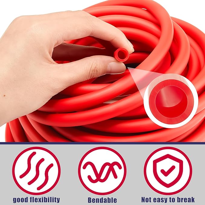 1 Roll Resistance Tubes Exercise Tubing 50ft Exercise Bands Tubing for Therapy, Lower Pilates, Home Workouts, Rehab Core