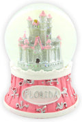 Castle Snowglobe, Globe Decoration with Glitter, Home Decor and Florida Souvenir, 2.5 by 2.5 Inches