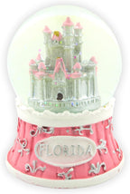 Castle Snowglobe, Globe Decoration with Glitter, Home Decor and Florida Souvenir, 2.5 by 2.5 Inches