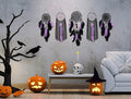 5 Pack Black Purple Dream Catchers Wall Decor Moon and Sun Feather Handmade Traditional Dreamcatchers Large Boho Macrame Wall Hanging Native American Decor for Bedroom Adult Halloween Decorations