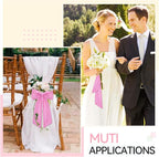 2 Pcs Pink Wreath Sash for Front Door Linen Wreath Ribbon Bow for Yard Porch Garland Home Decor