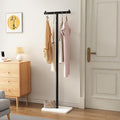 Freestanding Coat Racks with Marble Base Heavy Duty Clothes Rack Stand for Entryway, Bedroom, Living Room, Boutiques-15.7''L,BLACK
