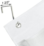 KIMBORA 2 Packs Narrow Over the Door/Wall Shoe Organizer Cruise, Small Hanging Shoe Rack for Closet with Clear Mesh Pocket for Bathroom, RV, Pantry, Camping (White)