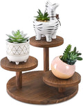 Ikee Design 3-Tier Wooden Display Riser for Jewelry, Wooden Jewelry and Figurine Display Risers, Wood Riser for Decor, Multilevel Stand for Action Figures and Home Decor, Brown Color
