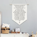 The Lord Bless You Scripture Wall Hanging Banner,Christian Canvas Poster with Wooden Rod, Bible Verse Wall Art for Blessing Home Decor, Faith Gift for Women, Family, or Church, 11x16 Inch (KD12)