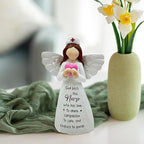 Nurses Gifts - Hand-Painted Nurse Angle Figurine for Women, Nurse Practitioner, RN, Healthcare Workers - Graduation and Medical Graduates Resin Doll - 5.9 Inches Decor for Christmas