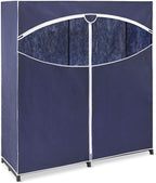 Whitmor Extra-Wide Portable Clothes Closet - 60 Inches Wide - Store Seasonal Clothing - Blue