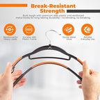 Plastic Hangers 20 Pack, Cascading Slim Space Saving Clothing Hangers with 360° Rotating Hook, Non Slip Clothes Hangers for Sweater Shirt, Heavy Duty Coat Hanger with Inner Hook for Closet, Black