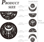 CREATCABIN 7Pcs Eyes Hands Moon Cycle Decor Boho Ornament Half Round Wood Pendant Moon Phase Decoration Halloween Ramadan Home Art Wall Hanging for Bedroom Farmhouse Gallery Apartment Bar 37.1x6.3in