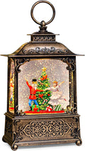 Christmas Snow Globes Lantern with The Nutcracker Music, Nutcracker Snow Globe with Swirling Glitter Effects, USB/Battery Powered with 6-Hour Timer, Christmas Decorations