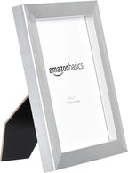 Amazon Basics Rectangular Photo Picture Frame, 5" x 7", Pack of 2, 8.31 x 6.30 inches, Nickel