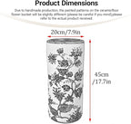 Ceramic Umbrella Stand Umbrella Holder for Entryway Hand-Made Umbrella Stand Barrels Umbrella Holder Cane Floor Standing Vase Ceramic Storage Bucket for Home Office Entrance Indoor.(Silver216)