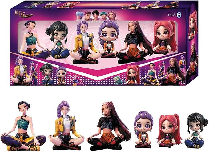 6Pcs Demon Movie Hunters Figure,Character Model Collectable Figure Creative Gift for Fans
