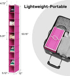 MAX Houser 10-Shelf Hanging Shoe Shelf Organizer, Hanging Shoe Storage for Closet, Slim Hanging Closet Organizer,10-Tier Narrow Hanging Storage Shelves or Baby Closet Room-Pink