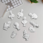 Garwor 10PCS Mini Figures of Greek Mythology Statue Resin Sculpture World Famous Bust Figurine Home Office Decor, 2.75" H