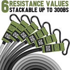 Heavy Resistance Bands for Working Out, 300lbs/360lb/420lb Exercise Bands Workout Bands with Handles, Door Anchor, Ankle Straps, Home Gym Workout Equipment for Men Fitness Strength Training Stretching